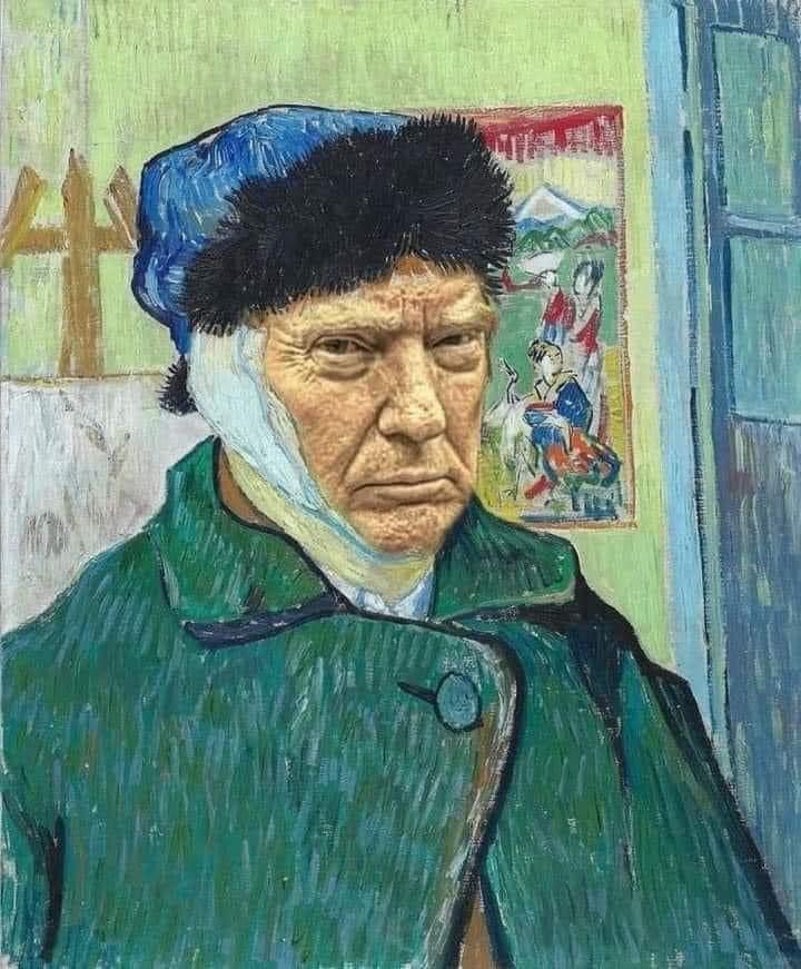 Trump faon Van Gogh aprs sa blessure  l'oreille