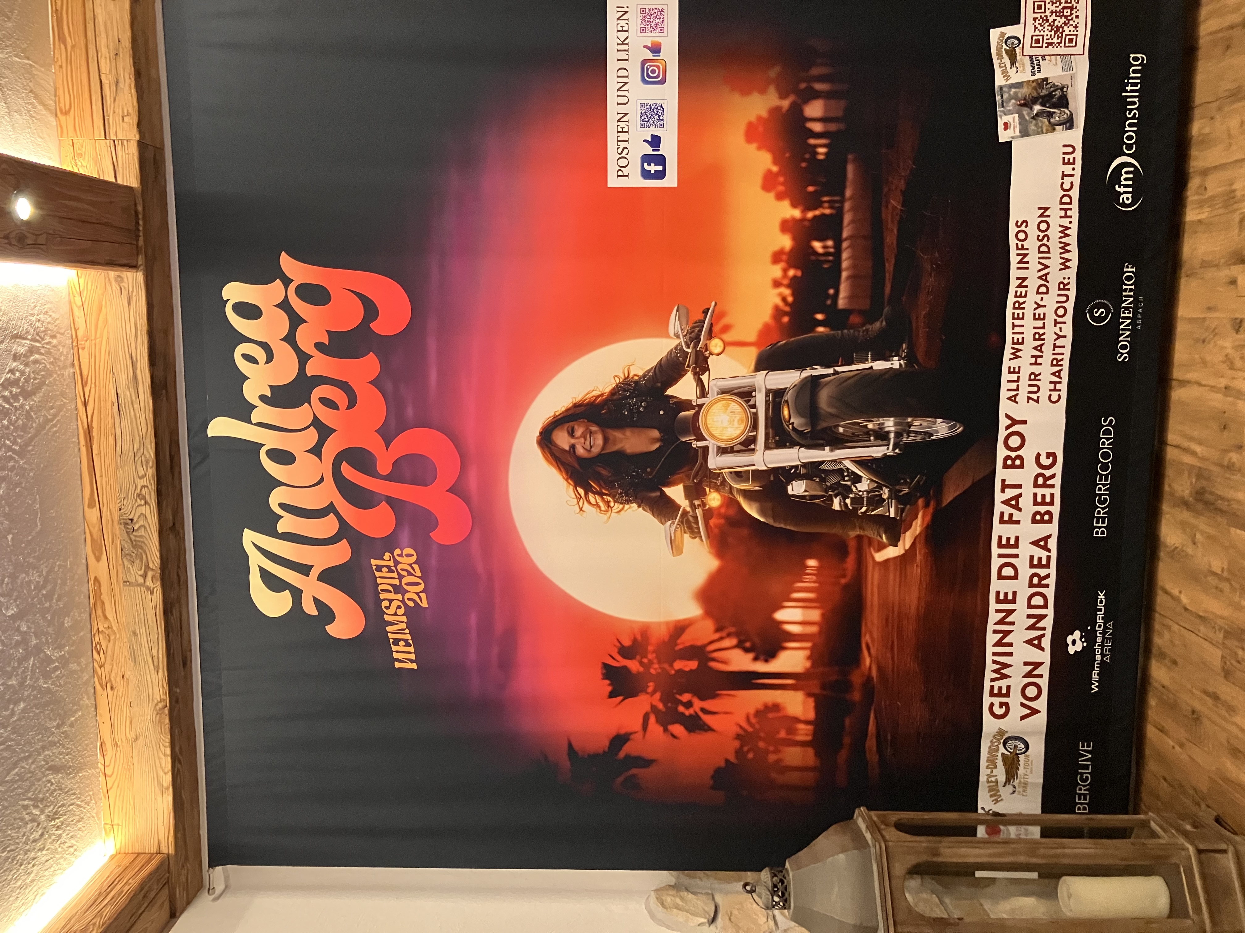 affiche murale Andrea Berg à l'hôtel Sonnenhof