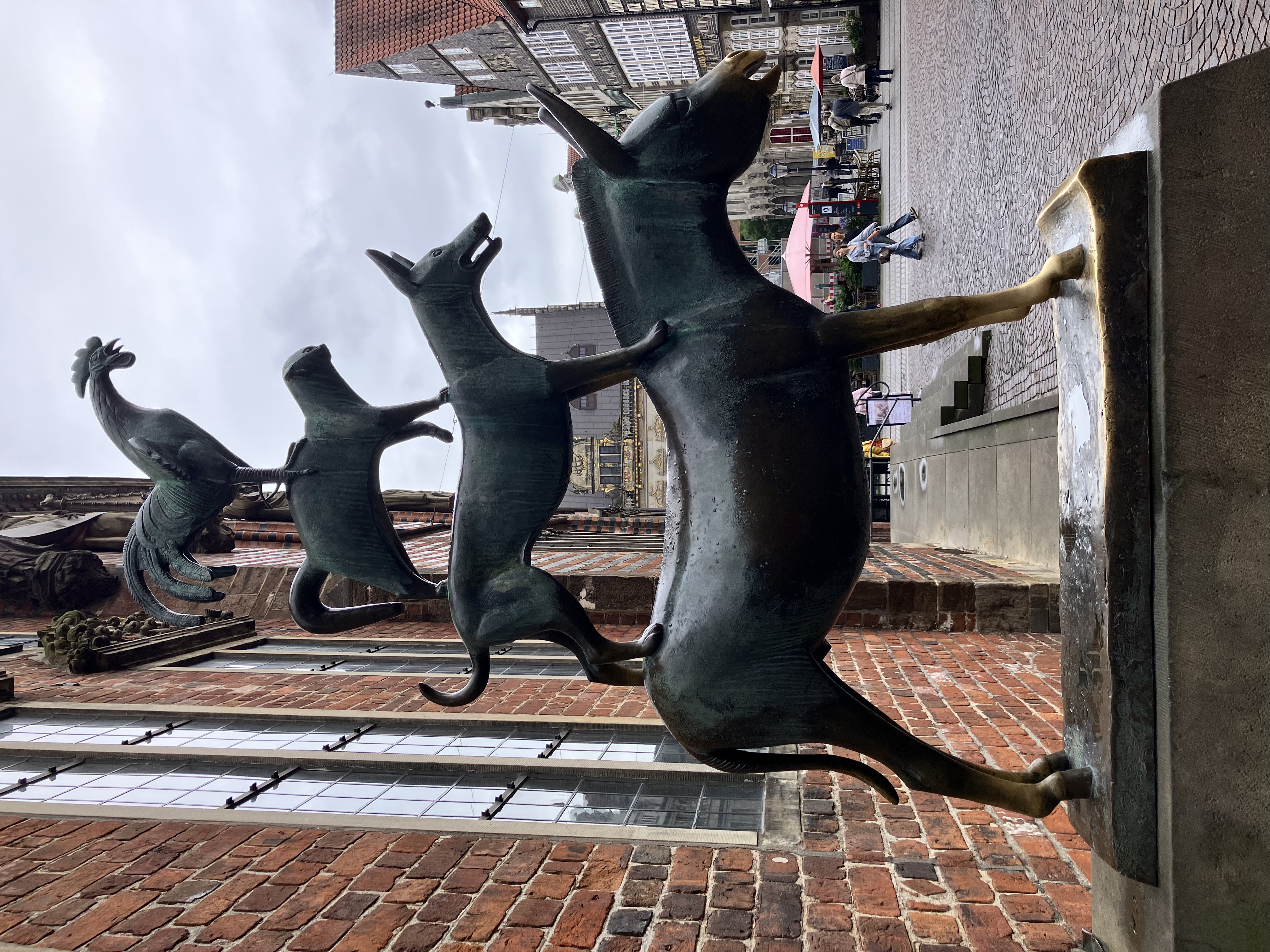 statue des quatre animaux emblème de la ville de Brême